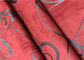 Odporność na zużycie Red Faux Leather Fabric Absorpcja wilgoci z dobrym ciepłem