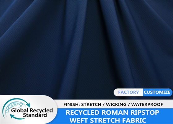 8020 Tkanina poliestrowa z recyklingu Rozciągliwa elastyczna tkanina Ripstop Szybkoschnące spodnie wędkarskie
